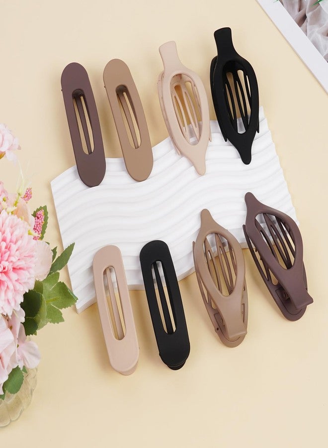 CENTSTAR 8 Pack Flat Hair Clips for Women – Matte Neutral Claw Clips & Flat Hair Pins Barrettes Set in Black, Blonde,Light Brown & Dark Brown for Thick & Thin Hair - Image 3